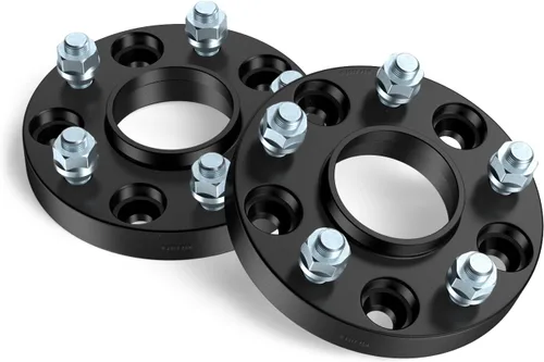 Vista 4 de 2 separadores de rueda – Patrón de pernos de 5 X 114.3 mm - 64.1 mm de diámetro., 25mm (1"), Negro