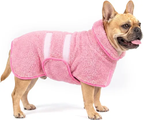 Vista 32 de Bienbee Albornoz para perro, súper absorbente para perros pequeños a Negro