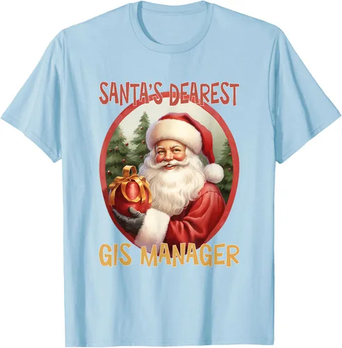 Vista 30 de GIS Manager Christmas Holiday Love Xmas T-Shirt Negro