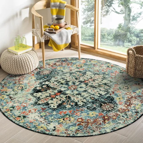 Vista 11 de Lahome Alfombra Floral Bohemio Medaillon - 2x3 Pequeña Alfombra de Baño Rosa Caliente, Alfombra de Cocina, Lavable a Máquina, Antideslizante, Suave
