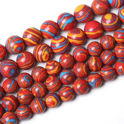 Vista 17 de 100 cuentas de piedra multicolor natural de 0.236 pulgadas (0.236 in), cuentas espaciadoras sueltas redondas para hacer pulseras, collares, aretes
