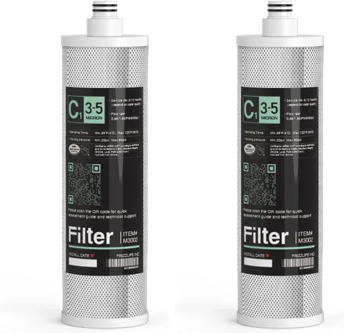 Vista 4 de Frizzlife Cartucho de filtro de repuesto M3002 (C1) - Cartucho de filtro de bloque de carbono - 2ª etapa para SK99, SP99, SK99 NUEVO y SP99 NUEVO