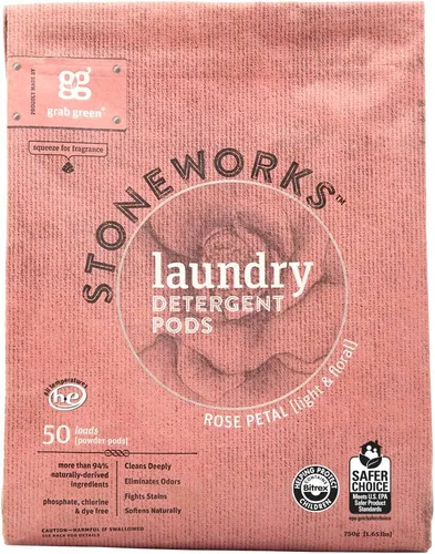 Vista 13 de Grab Green Stoneworks - Cápsulas de detergente para ropa, 100 unidades, aroma de rama de abedul, a base de plantas y minerales, limpia