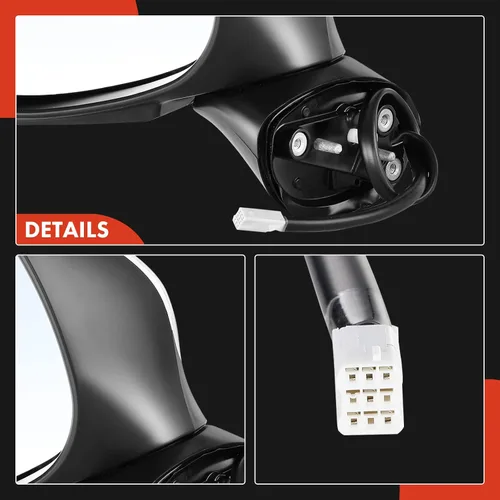 Vista 6 de A-Premium Par (2) Espejos de puerta eléctricos para conductor y pasajero - Compatible con Mazda CX-5 2015-2016 - Espejo retrovisor exterior negro