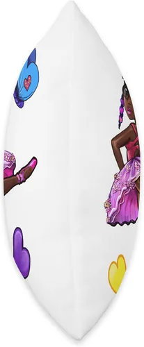Vista 2 de Afro ArtOnMyTee Princess African American Ballerina Melanin Girls Love Dance Ballet Throw Pillow, 16x16, Multicolor