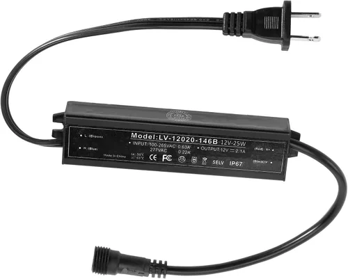 Vista 5 de Paquete de 2 luces de extensión cada una con cables de 9.84 pies para luces blancas cálidas de paisaje, sin enchufe/adaptador