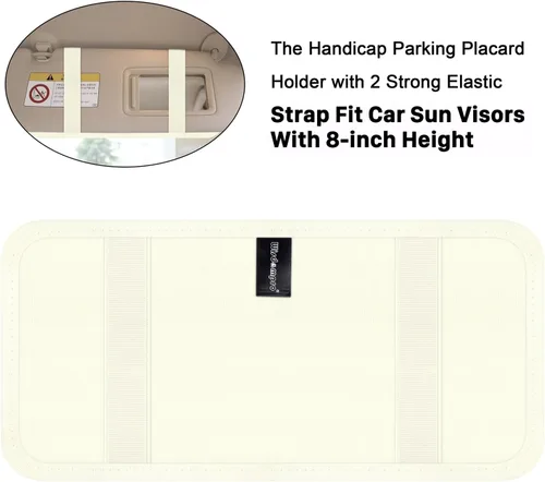 Vista 5 de Wisdompro - Soporte para cartel de discapacitados para automóvil, protector de letrero de estacionamiento para discapacitados para visera solar