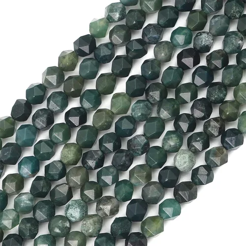 Vista 10 de BEADIA Cuentas redondas de facetas de piedra natural de amazonita de 6 mm para hacer joyas, tira de 36 cm