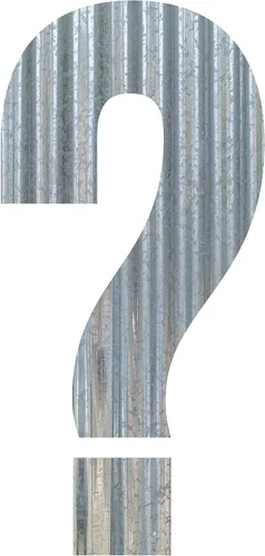 Vista 11 de Letra de metal corrugado (6 pulgadas, 0)