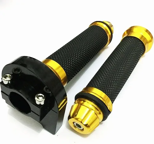 Vista 13 de Yibid Manillar de motocicleta de 7/8 pulgadas, agarre de mano, anodizado motorizado, CNC, giro rápido, tubo de acelerador, control de palanca