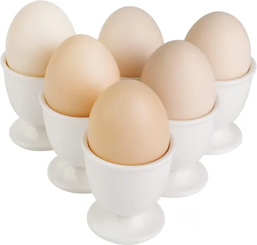 Vista 9 de Juego de decoración de galletas de huevo para quitar cáscaras de huevos duros y suaves, incluye 1 cortador de huevos, 4 tazas de huevos de cerámica