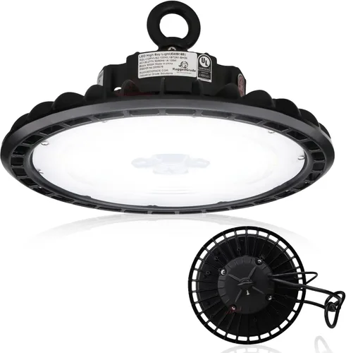 Vista 26 de RuggedGrade 100W Corvus II serie LED alta bahía UFO Warehouse Iluminación