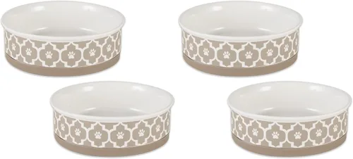 Vista 33 de Recipiente y contenedor para mascotas Bone Dry Lattice Collection, plato único, pequeño, 4.25x2 pulgadas, aguamarina