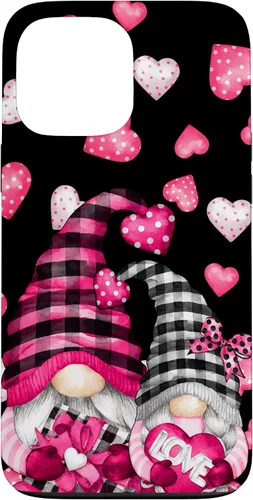 Vista 24 de Pink Buffalo Plaid Valentines Gnome Cute Love Heart Case for iPhone 17