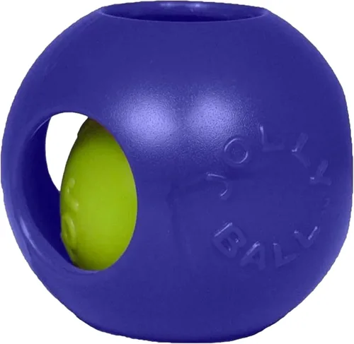 Vista 5 de Jolly Pets Teaser Ball - Juguete para perro, pequeño, 4.5 pulgadas, color azul