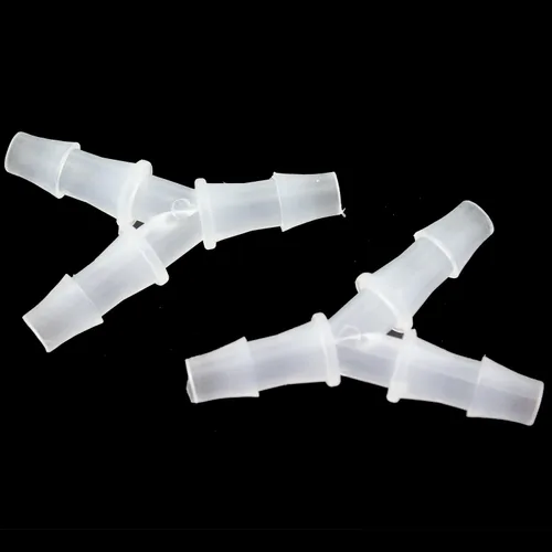 Vista 2 de TAODAN 10 unids 1/8 "manguera de plástico de púas iguales de púas 3 vías en forma de Y para manguera de polipropileno de plástico conectores