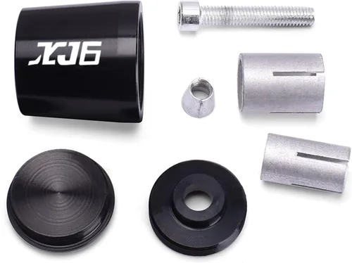 Vista 3 de 7/8" 22mm Motorcycle Handlebar EndsPlug Slider Handlebar End Grips Cap for Yamaha XJ6 XJ6N Diversion 2017 2018 2019 2020 2021 (Color : Black)