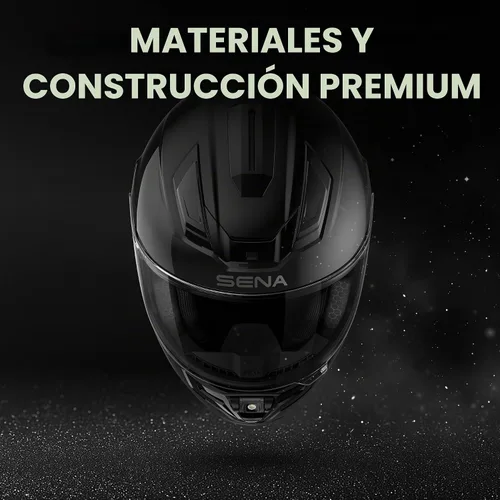 Vista 4 de Casco inteligente integral para motocicleta Sena Phantom y ANC con comunicaciones integradas, iluminación LED y sonido de segunda