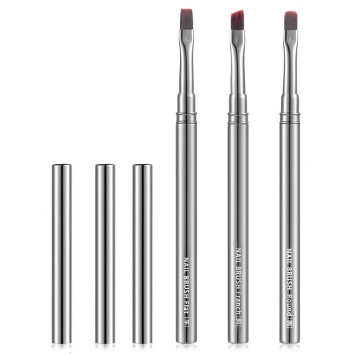 Vista 14 de Cepillos de limpieza de uñas, cepillos de uñas para limpiar errores de esmalte en las cutículas, cepillo de uñas resistente a acetona, cepillos