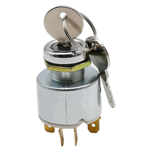 Vista 2 de 31973K4183 Interruptor de arranque de llave de encendido impermeable con 3 posiciones, 5 terminales, 2 llaves, adecuado para automóviles