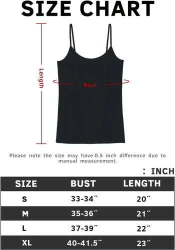 Vista 5 de Camisetas básicas para mujer, con tirantes delgados, ajustables, paquete de 4