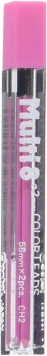 Vista 6 de Pentel CH2 Multi 8 - Recambio de lápiz de color de 0.079 in (2 cables por tubo) - Plomo rojo
