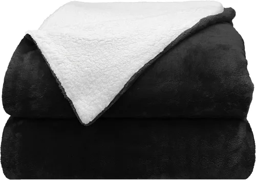 Vista 8 de Comfort Lab Manta reversible de franela Sherpa – Elegante manta mullida para sofá y decoración del hogar – Anti frisado no se desprende, acogedora