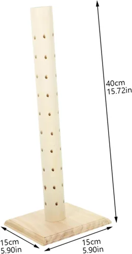 Vista 5 de 1 soporte de exhibición de paletas de madera, soporte resistente para postres para fiestas y eventos, práctico estante de presentación de dulces