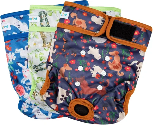 Vista 26 de Paw Legend Pañales lavables y reutilizables para perras, pañales para perras (3 unidades, XS)