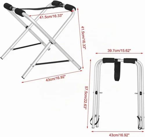 Vista 2 de Amarine Made Par de estantes plegables de almacenamiento de kayak. Accesorios premium para kayaks, canoas, tablas de remo de SUP y botes pequeños, 2