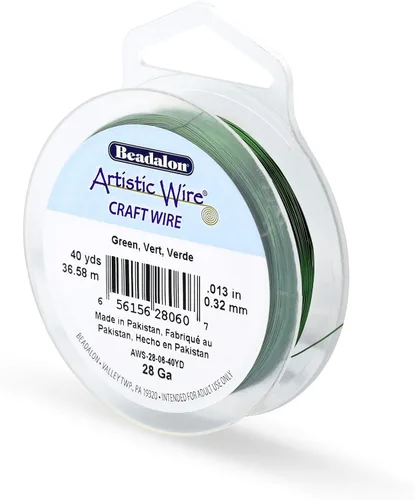 Vista 149 de Artistic Wire, Alambre de cobre de color chapado en plata de calibre 18, resistente al deslustre, amatista, 20 pies