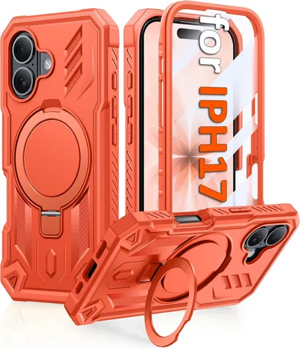 Vista 24 de FNTCASE Funda para iPhone Air Phone Case: Compatible con MagSafe Protector de pantalla integrado Soporte con grado militar a prueba de caídas