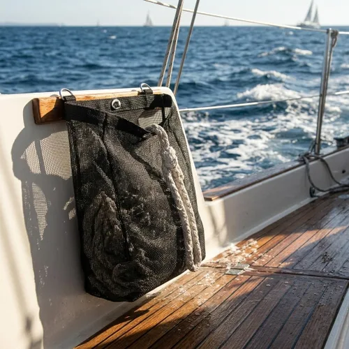 Vista 3 de Malla negra, resistente, ideal para barcos o líneas costeras