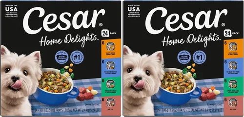 Vista 14 de Cesar Home Delights - Alimento húmedo para perros, pollo y carne de res, 3.5 onzas, 12 unidades, paquete de 2
