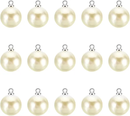 Vista 16 de PATIKIL 150 cuentas de perlas de perlas de imitación de perlas colgantes de bricolaje para hacer joyas, pulseras, aretes, collar