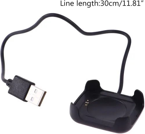 Vista 3 de Cable de carga negro para reloj inteligente HW22, cargador de reloj inteligente, magnético, soporte de muelle, cables adaptadores de cable USB