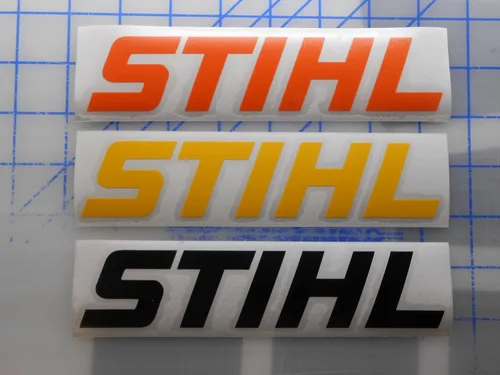 Vista 2 de Adhesivo de vinilo compatible con productos STIHL (3 x .5 pulgadas, negro)