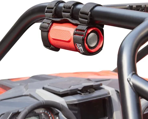 Vista 6 de KEMIMOTO Soporte para altavoz UTV, soporte portátil ajustable con 2 correas para altavoces para barra enrollable de 1.5" a 2.5", compatible