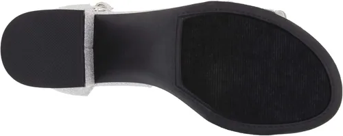 Vista 7 de London Fog Nikki - Sandalias de tacón bajo de dos piezas para mujer con correa al tobillo