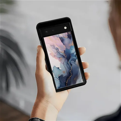 Vista 1697 de Compatible con Google Pixel 4A 5G Mobile Case Creative Acrylic Panel trasero Silicona Protección Grip especialmente diseñado para Google Pixel 4A 5G