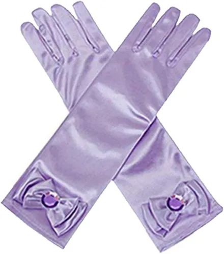Vista 5 de Accesorios de disfraz para niñas, accesorios de disfraz de princesa Rapunzel para niñas, collar de corona de Rapunzel, pulsera, guantes, anillos