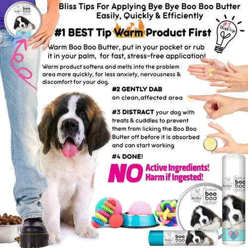 Vista 6 de The Blissful Dog 1 oz TIN St. Bernard Booboo Mantequilla