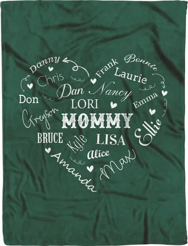 Vista 16 de Mantas personalizadas con el nombre, para bebés, niños y adultos, mamá, abuela, abuelo. Manta personalizada con tus nombres. Manta personalizada