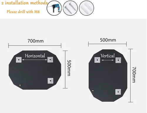Vista 7 de SNUGACE Espejo de tocador de baño de montaje en pared sin marco con borde biselado, 20 x 28 pulgadas
