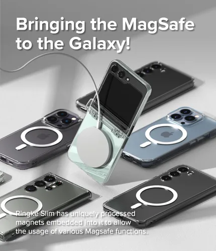Vista 3 de Ringke Bisagra delgada magnética [compatible con MagSafe] diseñada para Samsung Galaxy Z Flip 5, protección de bisagra antiamarilleo, resistente