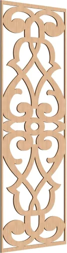 Vista 87 de 9 3/8"W x 24 3/8"H x 1/4"T Bellaire Decorativos Paneles de pared de madera calado, abedul