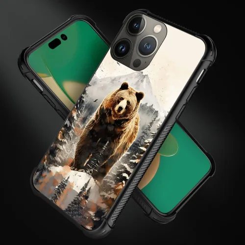 Vista 153 de Funda compatible con iPhone 15, diseño de elefantes africanos, diseño increíble a prueba de golpes, antiarañazos, carcasa trasera de policarbonato
