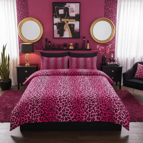Vista 33 de Juego de funda de edredón con estampado de leopardo abstracto, tamaño individual, juegos de ropa de cama de piel de guepardo negro y gris