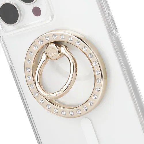 Vista 10 de Kate Spade New York Agarre magnético para móvil con asa - Desmontable y plegable - Negro Stylish Designer Phone Holder for Hand - Removable and