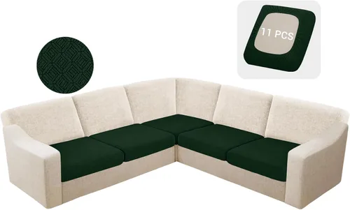 Vista 34 de HDCAXKJ - Fundas impermeables para cojín de sofá modular, fundas elásticas para cojín de sofá de esquina, fundas protectoras de muebles de jacquard
